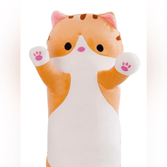 Brand New Large Body Pillow 30 inch long Cute cat. - Picture 3 of 3